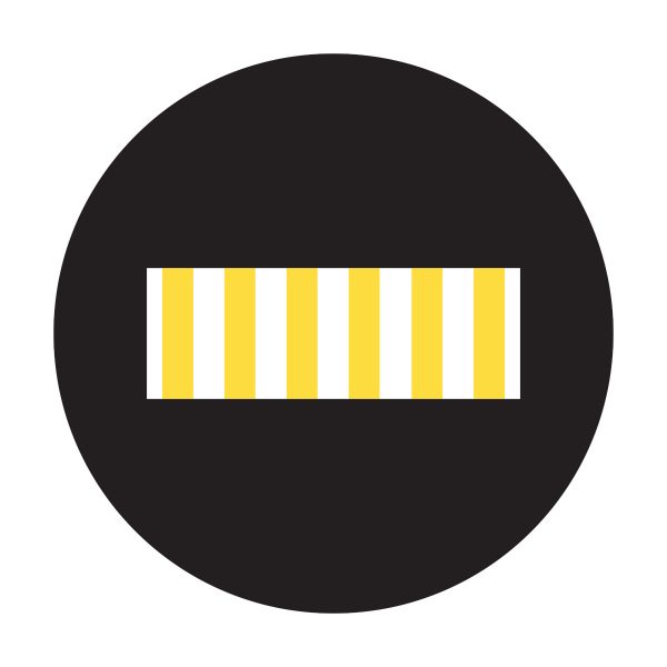 GOBO Safety Sign Slides, Crosswalk Yellow/White Stripes