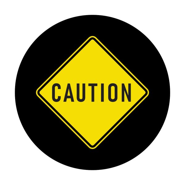 GOBO Safety Sign Slides, CAUTION