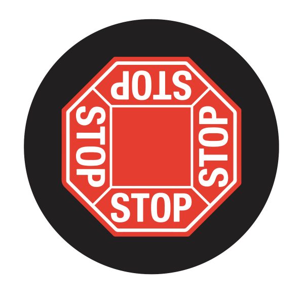GOBO Safety Sign Slides, STOP - E Size for 60W Projectors