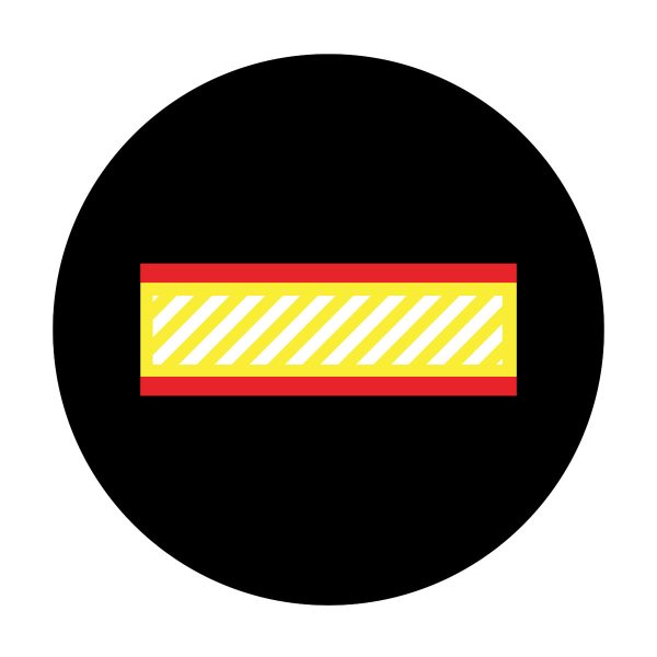 GOBO Safety Sign Slides, Crosswalk Yellow/White/Red Stripes