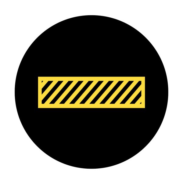GOBO Safety Sign Slides, Crosswalk Yellow/Black Stripes